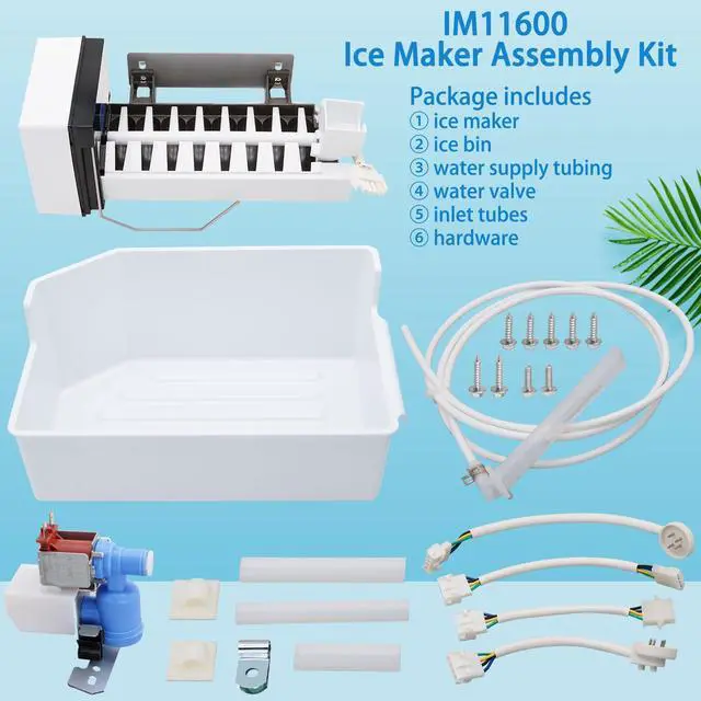 Alt view image 2 of 7 - IM116000 Ice Maker Assembly Kit for Frigidaire Elec-trolux Refrigerator