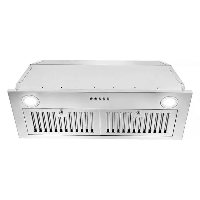 Main image of Range Hood Insert 30 inch,Stainless Steel Kitchen Vent Hood 600CFM,Built-in Kitchen Stove Hood w/Front Button Controls and Front LED Lights,Baffle Filters,Ducted/ductless Convertible Duct