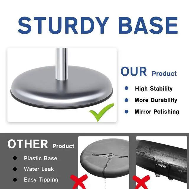 Alt view image 2 of 7 - Sign Holder - 2PCS 8.5 x 11 Inch Sign Stand Vertical and Horizontal Adjustable Poster Stand, Heavy-Duty Floor Standing Sign Holder with Round Base for Malls Display, Advertisement, and Outdoor(Sliver)