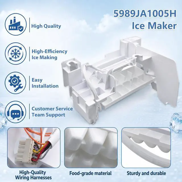 Alt view image 3 of 6 - 5989JA1005H Refrigerator Ice Maker Assembly, Replace for LG Refrigerators | Replacement Models: LSC27925SB, LSC27925ST, and LSC27925SW; High-efficiency ice making; service