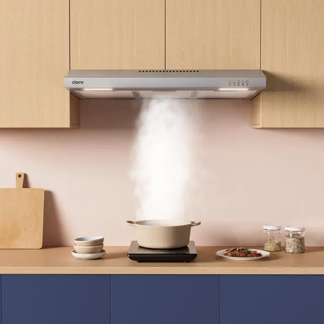 Alt view image 2 of 7 - Ductless Range Hood 30 inch Under Cabinet Hood Vent for Kitchen Ducted and Ductless Convertible CAS75918A