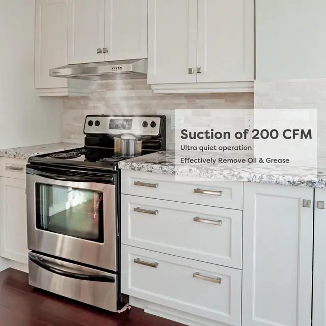 Alt view image 4 of 7 - Ductless Range Hood 30 inch Under Cabinet Hood Vent for Kitchen Ducted and Ductless Convertible CAS75918A