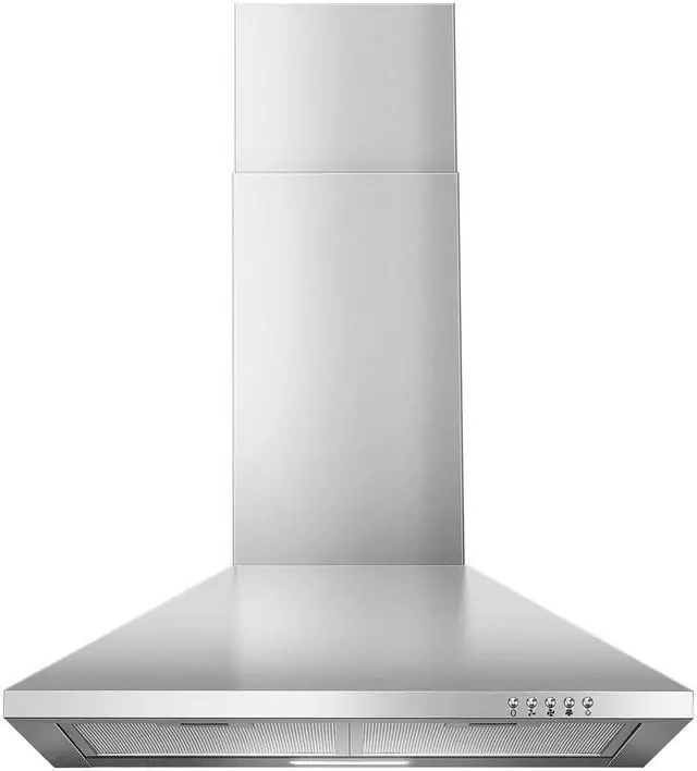 Main image of 24 inch Range Hood,Stainless Steel Oven Vent Hood,Wall Mount Kitchen Hood,Ducted/Ductless Chimney-Style Kitchen Exhaust Hood with Push Button Control,Stove Vent Hood with 3-speed Fan
