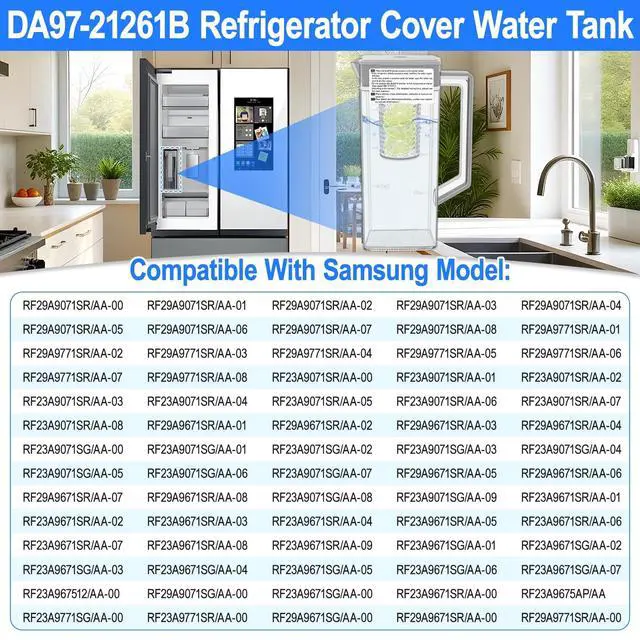 Alt view image 6 of 7 - Upgraded DA97-21261B Refrigerator Water Pitcher Compatible with Samsung Water Pitcher for Fridge Door Replacement DA97-21261E AP7189209 PS16733914 RF23A9671SG RF29A9771SR Water Reservoir Assembly
