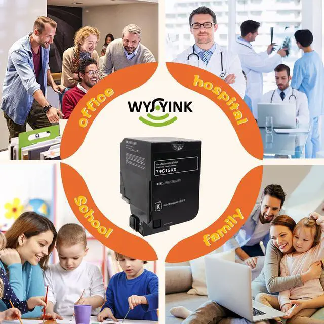 Alt view image 6 of 6 - 74C1SK0 Black Compatible 7000 Pages Toner Cartridge High Yield | Replacement for Lexmark 74C1SK0 74C1SC0 74C1SM0 74C1SY0 for CS725 CX725 CS720 Printer