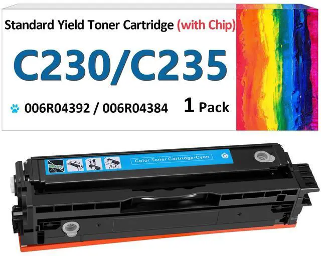 Main image of for Xerox C235 C230 Cyan Toner Cartridge (with Chip),Replacement 006R04392 High-Yield Cartridges Compatible with Xerox C230DNI/C235DNI Color Multifunctional Printer 006R04384 Ink Cartridge (Cyan)