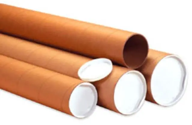 Main image of Mailing Tubes with Caps, 4"L x 30"W, 12-Pack | Cardboard Tube Mailer for Poster Box, Blueprint, Teachers, Artwork, Long Art Holder 4x30