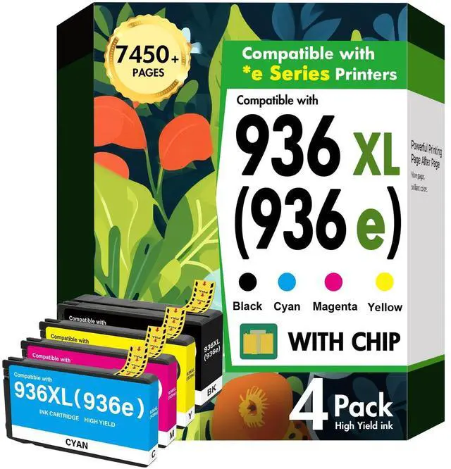 Main image of 936XL 936 936e Ink Cartridges Combo Pack for HP Printers 9125e 9120e 9730e | Replacement for HP 936e 936 Ink Cartridges for HP Printers OfficeJet Pro 9130 9135e 9122e 9128e 9110b 9120b 9130b 9130e