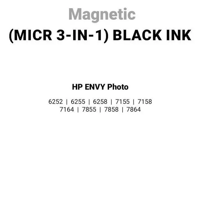 Alt view image 3 of 7 - Nano HP 64 MS MICR Black Ink Cartridge for Check Printing (Packaging May Vary)