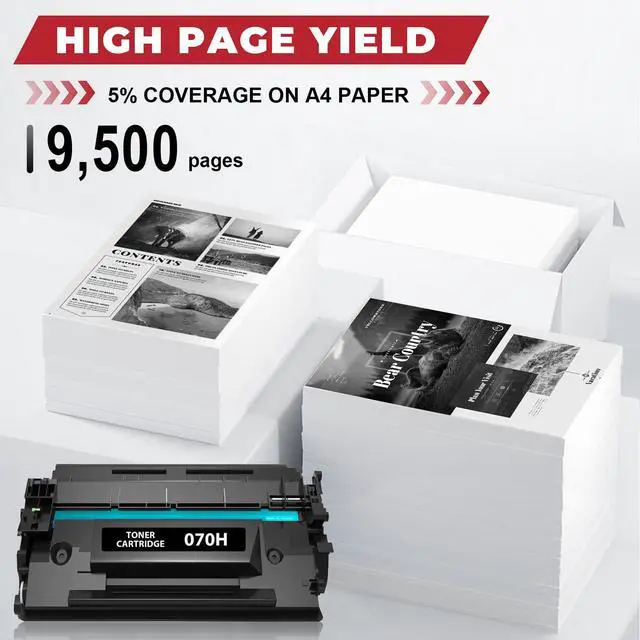 Alt view image 3 of 6 - 070H Toner Cartridge MF465dw Compatible for Canon 070H 070 Toner Cartridge for imageCLASS MF465dw MF462dw LBP246dw LBP247dw Printer High Yield 9,500 Pages 2 Pack