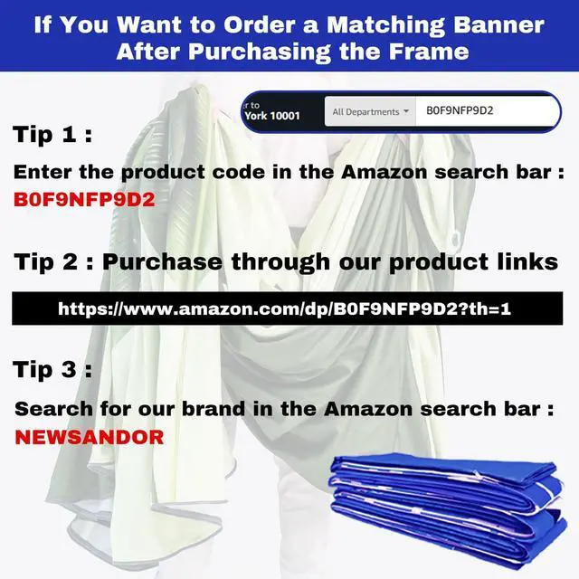 Alt view image 6 of 7 - Portable Collapsible Pop Up Trade Show Display Backdrop Stand | 7.5x10FT(Frame Only) A Folding Tension Fabric Holder For Tradeshow Booth Exhibition Wedding Conference Party Event
