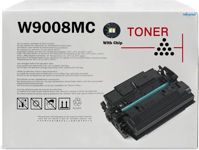 Main image of W9008 W9008MC Black Toner Cartridge | Compatible with W9008MC Toner use for Managed E50145dn Flow MFP E52645c MFP E52645dn Priners