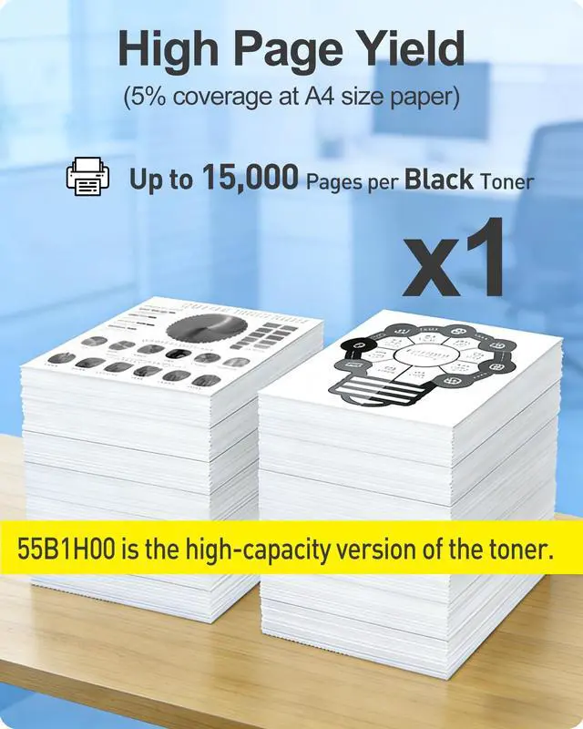 Alt view image 5 of 7 - 55B1H00 High Capacity Compatible Black Toner Cartridge Replacement for Lexmark MS331dn MS431dn MS431dw MX331adn MX431adn MX431adw MX432adwe MS331 MS431 MX331 MX431 MX432 Printers (1-Pack)