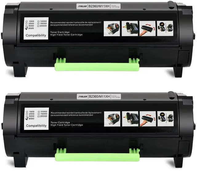 Main image of B2360 Toner Cartridge 2 Pack Compatible with Dell B2360 B2360d B2360dn B2365 B3465dnf B3460 B3460dn B3465dn Printers, M11XH 331-9805 Toner Cartridge (8,500 Pages)