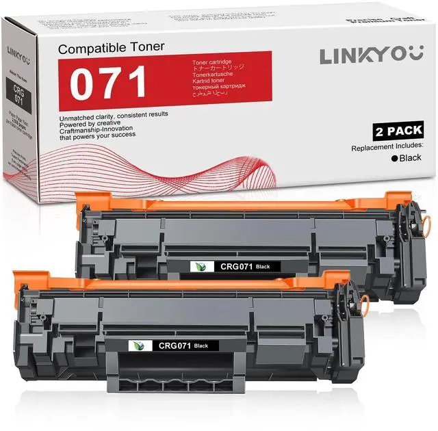 Main image of 071 Toner Cartridge: 2 Pack 071 High Yield Replacement for Canon 071 Black Toner Cartridge CRG071 for ImageCLASS LBP122dw LBP122 LBP120 MF270 Mf272dw Mf273dw Mf275dw Printer