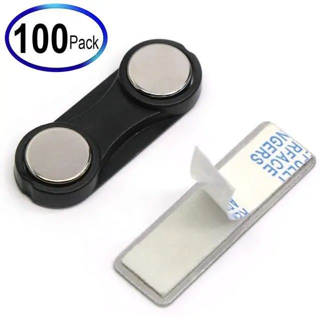 Main image of Name Badge Magnets - 100 Sets of 2MAG-3 Magnetic Name Tag Attachment for Badge Makers or DIY Project Made of Strong Neodymium Magnets BM-2MAG-3
