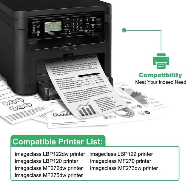 Alt view image 3 of 6 - 071 Toner Cartridge: 2 Pack 071 High Yield Replacement for Canon 071 Black Toner Cartridge CRG071 for ImageCLASS LBP122dw LBP122 LBP120 MF270 Mf272dw Mf273dw Mf275dw Printer