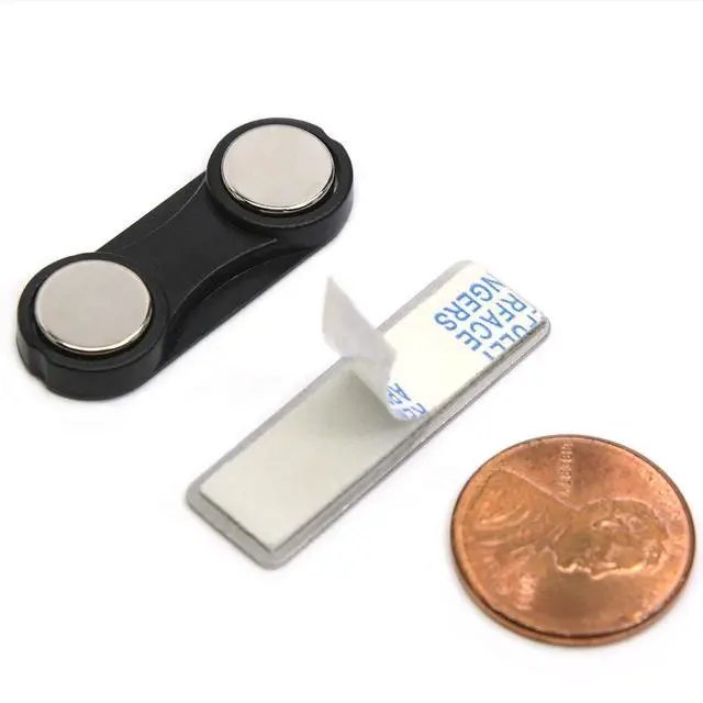 Alt view image 5 of 6 - Name Badge Magnets - 100 Sets of 2MAG-3 Magnetic Name Tag Attachment for Badge Makers or DIY Project Made of Strong Neodymium Magnets BM-2MAG-3
