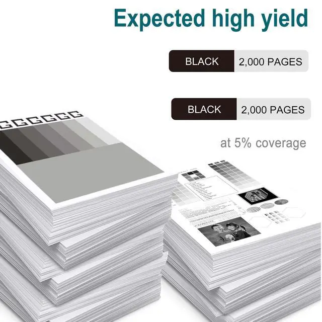 Alt view image 3 of 6 - 210A Black Toner Cartridge Replacement for HP 210A W2100A 4301fdw 4201dn | Compatible for HP Laser Color MFP 4301fdw 4301fdn Pro 4201dw 4201dn Series Printer (2 Black)