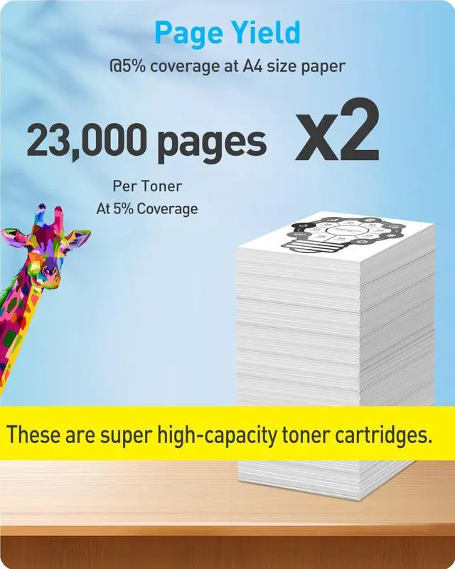 Alt view image 5 of 7 - High Capacity 23000 Pages | GPR-58 GPR58 Toner Cartridge for Canon ImageRunner Advance iR-ADV C256 C256iF C356 C356iF DX C257 C257iF C357 C357iF DX-C359IF DX-C259IF Printers (Black 2-Pack)
