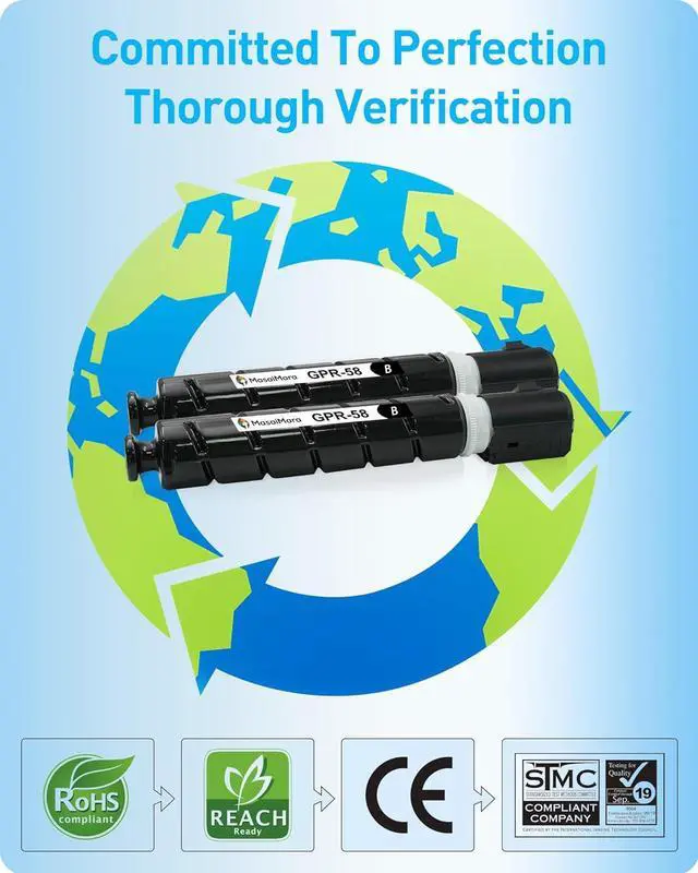 Alt view image 7 of 7 - High Capacity 23000 Pages | GPR-58 GPR58 Toner Cartridge for Canon ImageRunner Advance iR-ADV C256 C256iF C356 C356iF DX C257 C257iF C357 C357iF DX-C359IF DX-C259IF Printers (Black 2-Pack)