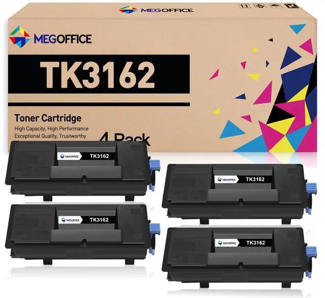 Main image of Compatible Toner Cartridge Replacement for Kyocera TK3162 TK-3162 3162 for ECOSYS M3645idn, M3145idn, P3045dn, P3050dn, P3055dn, P3060dn, P3150dn, P3155dn, P3260dn, M3145dn (Black, 4 Pack)