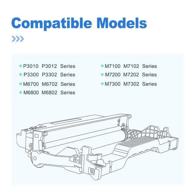 Alt view image 4 of 7 - Toner Cartridge DL-410 Drum Unit Works M7102, M7202, M6802, P3012, P3302, M6702 M7302 Series Monochrome Laser Printer, Yields up to 12,000 Pages