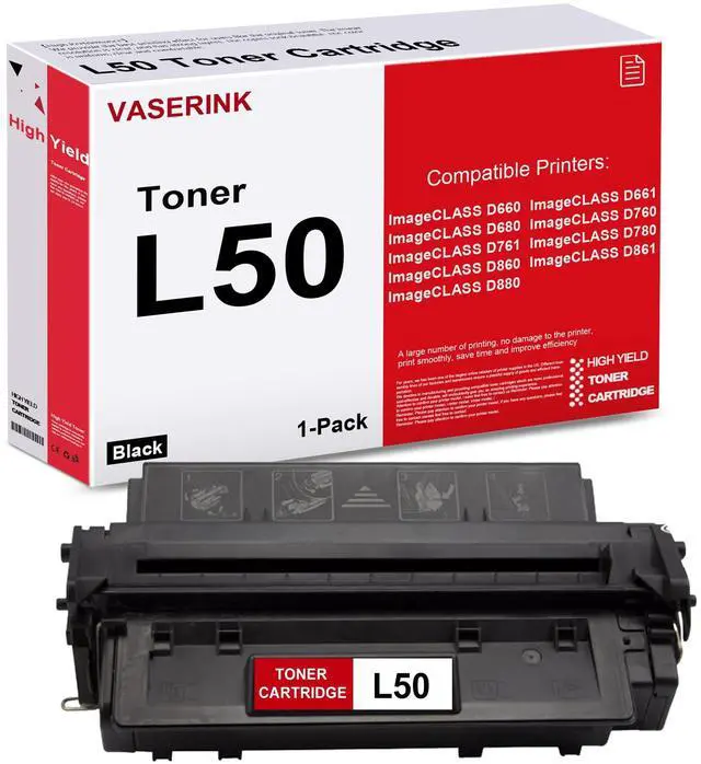 Main image of L50 High-Yield Black Toner Cartridge 1-Pack Replacement for Canon L50 Toner Cartridge for ImageClass D660 D661 D680 D760 D761 D780 D860 D861 D880 Printer
