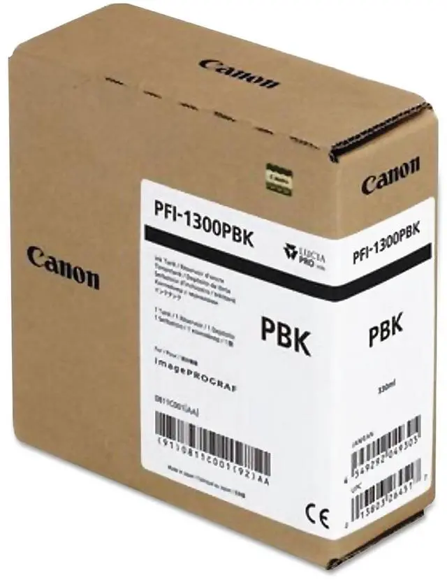 Main image of 0810C001AA (PFI-1300) Ink (Matte Black) (CNM0810C001AA) in Retail Packaging