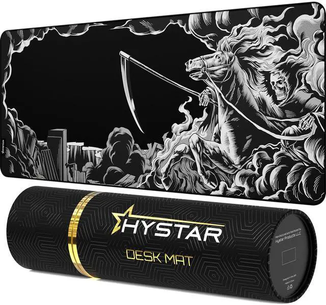 Main image of ® Extended Gaming Mouse Pad | XXXL 45" x 20" | 5mm Thick, Waterproof Surface, Smooth Polyester Fabric, and Natural Rubber Base | Death