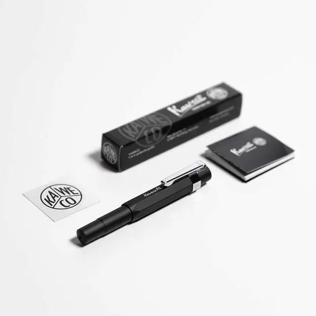 Main image of AL Sport Fountain Pen Black, Fine Nib Sport Octagonal Clip Chrome