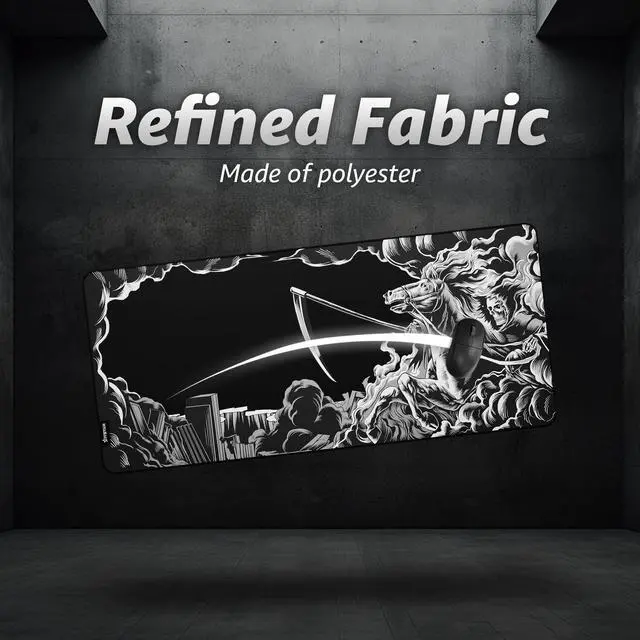 Alt view image 3 of 7 - ® Extended Gaming Mouse Pad | XXXL 45" x 20" | 5mm Thick, Waterproof Surface, Smooth Polyester Fabric, and Natural Rubber Base | Death