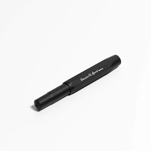 Alt view image 4 of 7 - AL Sport Fountain Pen Black, Fine Nib Sport Octagonal Clip Chrome