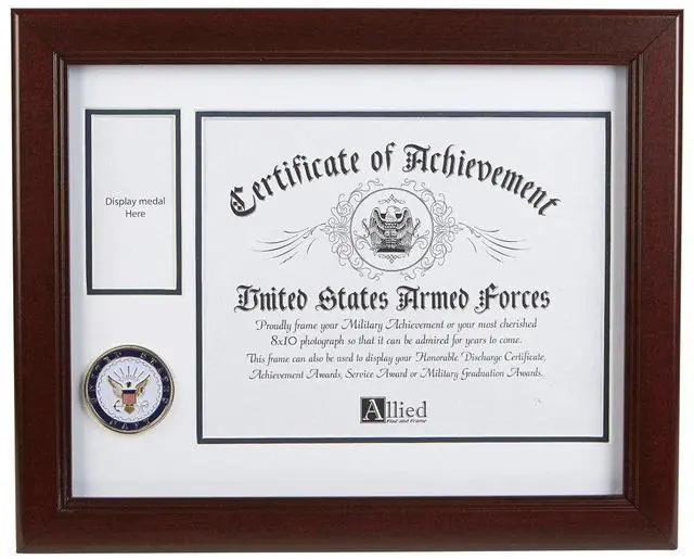 Main image of Allied Frame US Navy Medal and Award Certificate Frame - 8 x 10 Opening