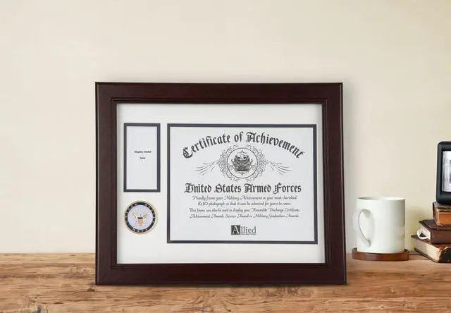 Alt view image 4 of 6 - Allied Frame US Navy Medal and Award Certificate Frame - 8 x 10 Opening