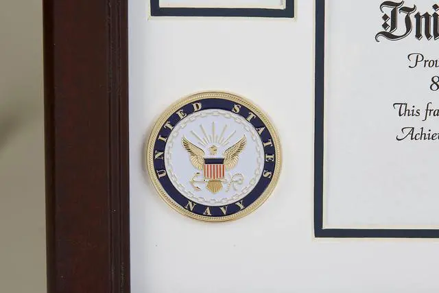 Alt view image 2 of 6 - Allied Frame US Navy Medal and Award Certificate Frame - 8 x 10 Opening