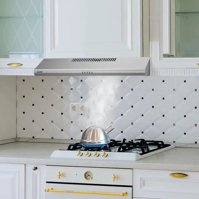 Alt view image 7 of 7 - 30 Inch Under Cabinet Range Hood, Ducted/Ductless Convertible
