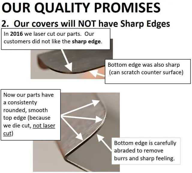 Alt view image 3 of 7 - Stove Gap Covers, 23.4", 316 Stainless Steel | Oven Side Gap Filler, Range Trim Kit, Guard Between Stove Top & Counter