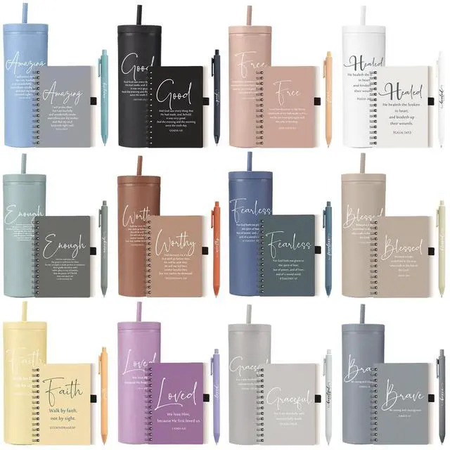 Main image of Christian Gifts Boho Inspirational Bible Verse Notebook Pens,36 Pcs,Faith