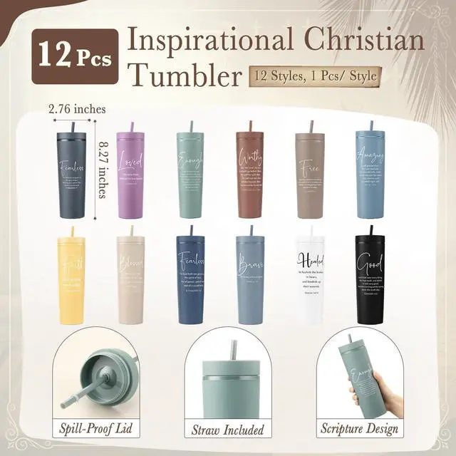 Alt view image 3 of 7 - Christian Gifts Boho Inspirational Bible Verse Notebook Pens,36 Pcs,Faith