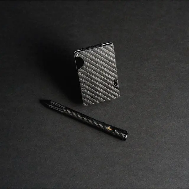 Alt view image 5 of 6 - Ridge Bolt Action Pen - CNC Machined Everyday Carry Pen, Knurled Grip, Pressurized Refill, Manganese Spring Steel Clip, Compact Pocket EDC Pen with Schmidt EasyFlow 9000 (Carbon Fiber 3K)