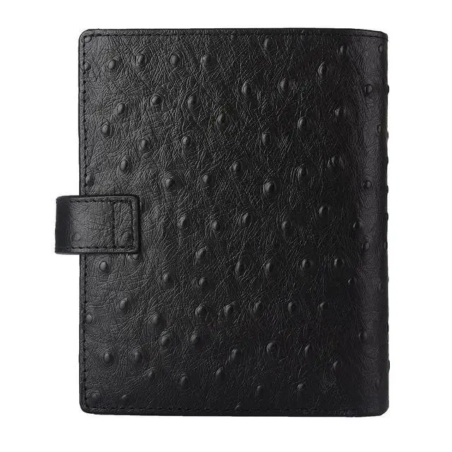 Alt view image 4 of 6 - Budget Binder,Leather Rings Planner, 6-Ring Pocket Organizer Notebook Cover (Ostrich-Black)