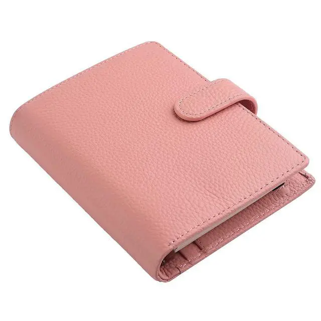 Alt view image 2 of 6 - Budget Binder,Leather Rings Planner, 6-Ring Pocket Organizer Notebook Cover (Lychee-Pink)