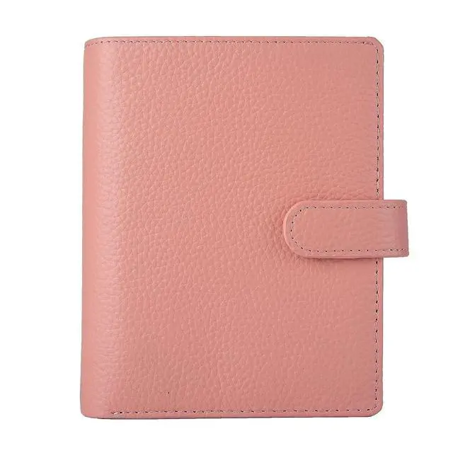 Alt view image 3 of 6 - Budget Binder,Leather Rings Planner, 6-Ring Pocket Organizer Notebook Cover (Lychee-Pink)