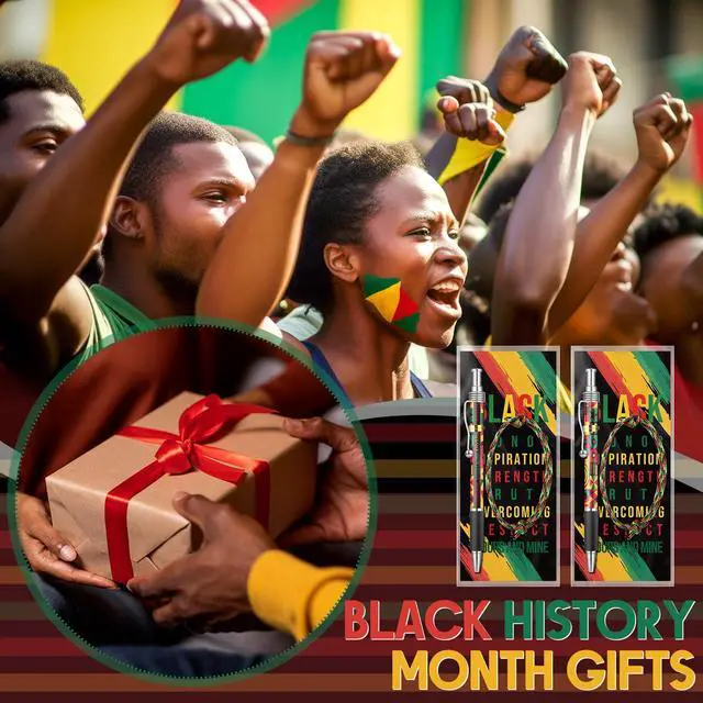 Alt view image 7 of 7 - Juneteenth Day Gifts Bulk African American Juneteenth Holiday Pen Silicone Bracelets Bookmarks for Freedom Day Celebration Party Supplies Women History Month Gift(100 Sets)