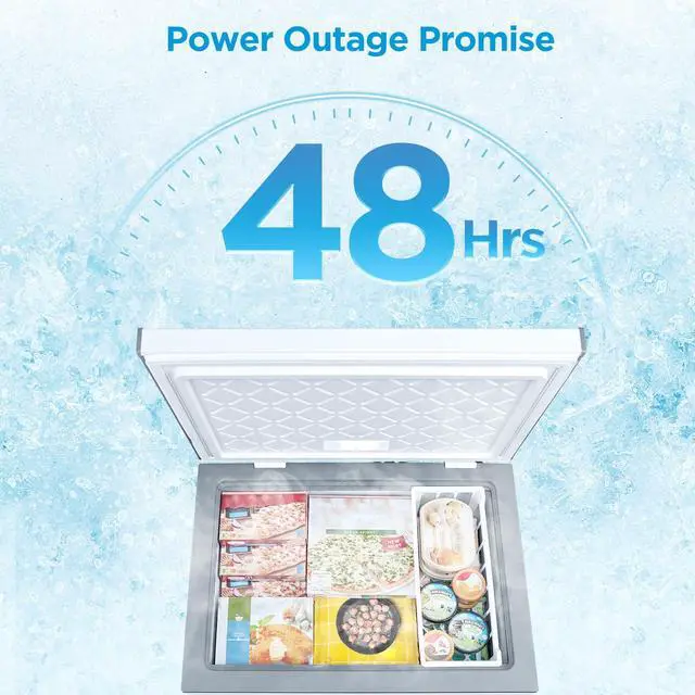 Alt view image 4 of 7 - 7.0 Cu.ft Chest Freezer, Fridge Freezer Convertible with LED Light | Removable Basket, Adjustable Temperature, For Kitchen Apartment Office