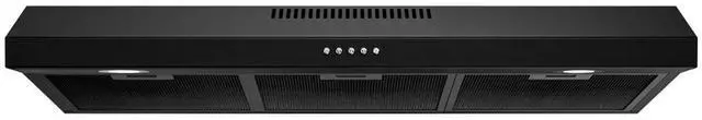 Main image of Black Under Cabinet Range Hood 36 Inch, Ducted/Ductless Convertible Kitchen Hood with 3 Speed Exhaust Fan, 300 CFM, LED Lights, Brushlesss DC Motor Vent Hood for Kitchen