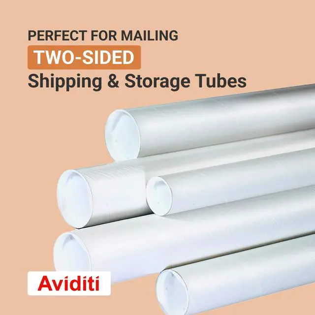 Alt view image 4 of 4 - Cardboard Tubes with Caps, 12"L x 2"W x 2"H, Pack of 50 | Poster Tube for Mailing and Storage of Blueprints, Artwork, Crafts, Long Art Holder, 12 inches