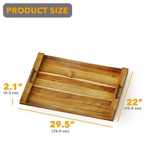 Alt view image 5 of 7 - Noodle Board Stove Kitchen Cover with Handles, Top Covers for Gas Burners and Electric Stove, Oven Decor Accessories Wood Tray for Countertop, Natural Acacia