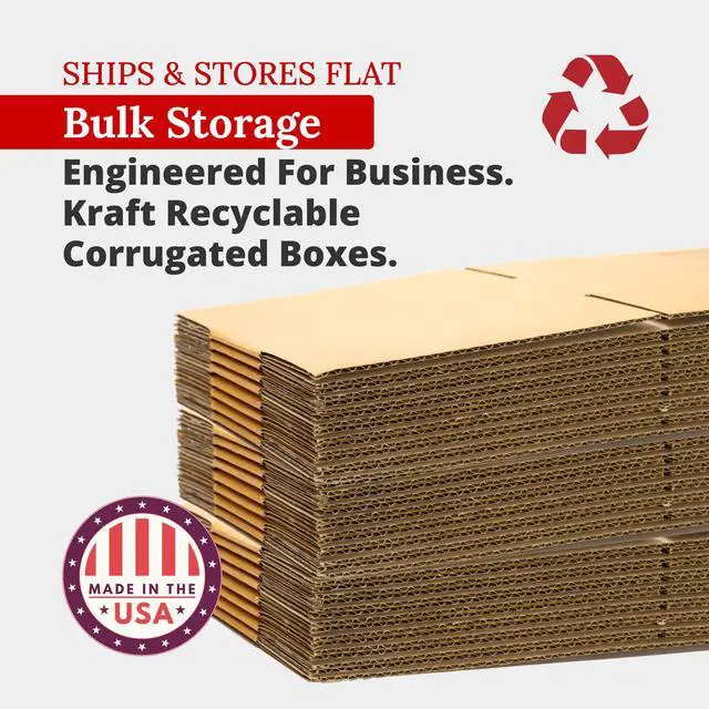 Alt view image 3 of 6 - 18x6x45 Corrugated Cardboard Boxes, 18"L x 6"W x 45"H, Pack of 5 | Shipping, Packaging, Moving, Storage Box for Business, Strong Wholesale Bulk Boxes 18x6x45